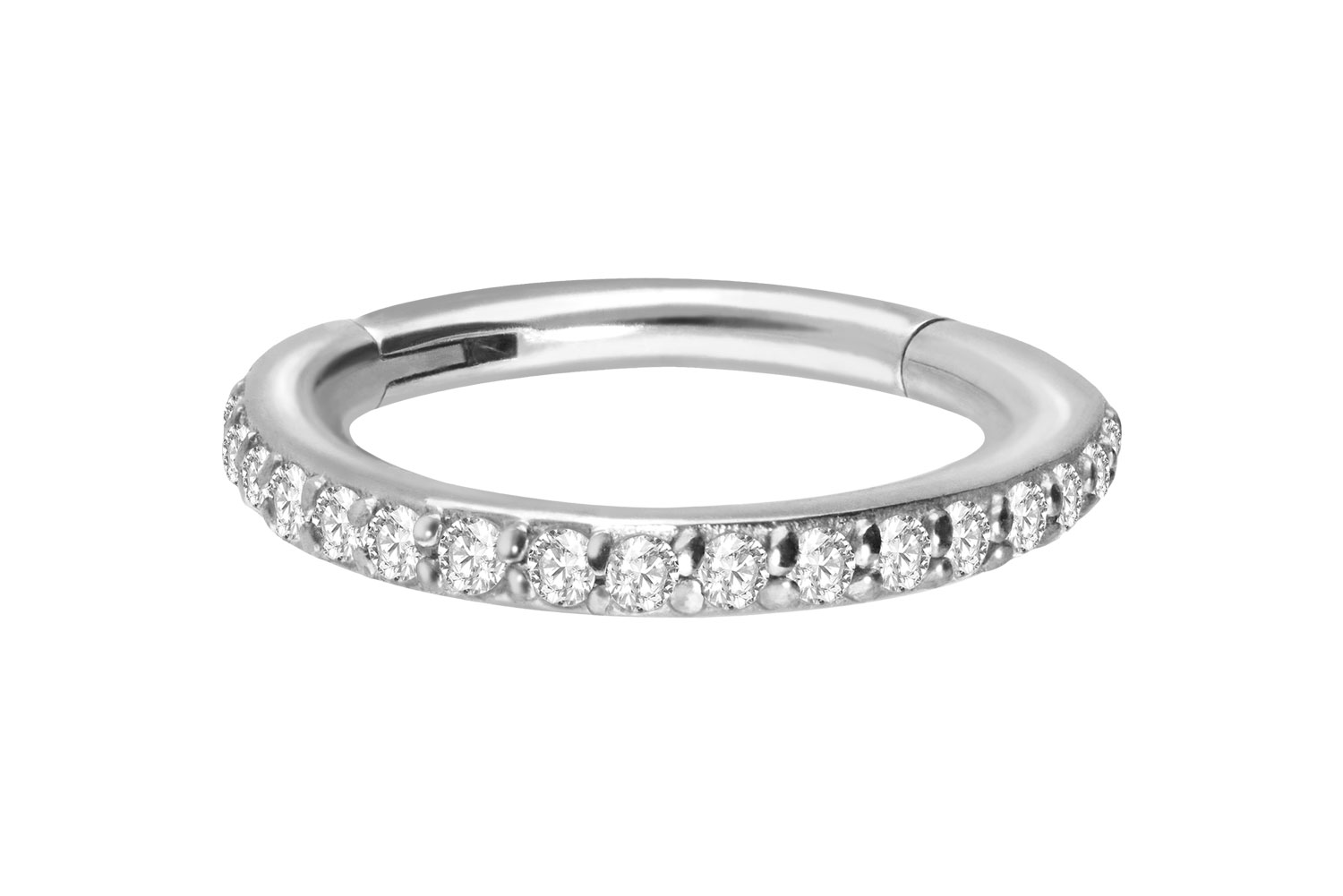 Chirurgenstahl Segmentring Clicker Piercing EINGEFASSTE KRISTALLE